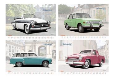 A2 Wandkalender 2024 mit Motiv von Wartburg